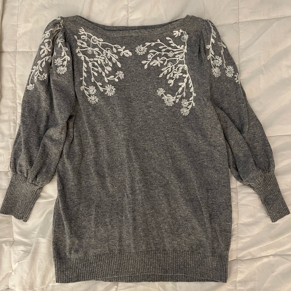 Rain + Rose flower sweater
